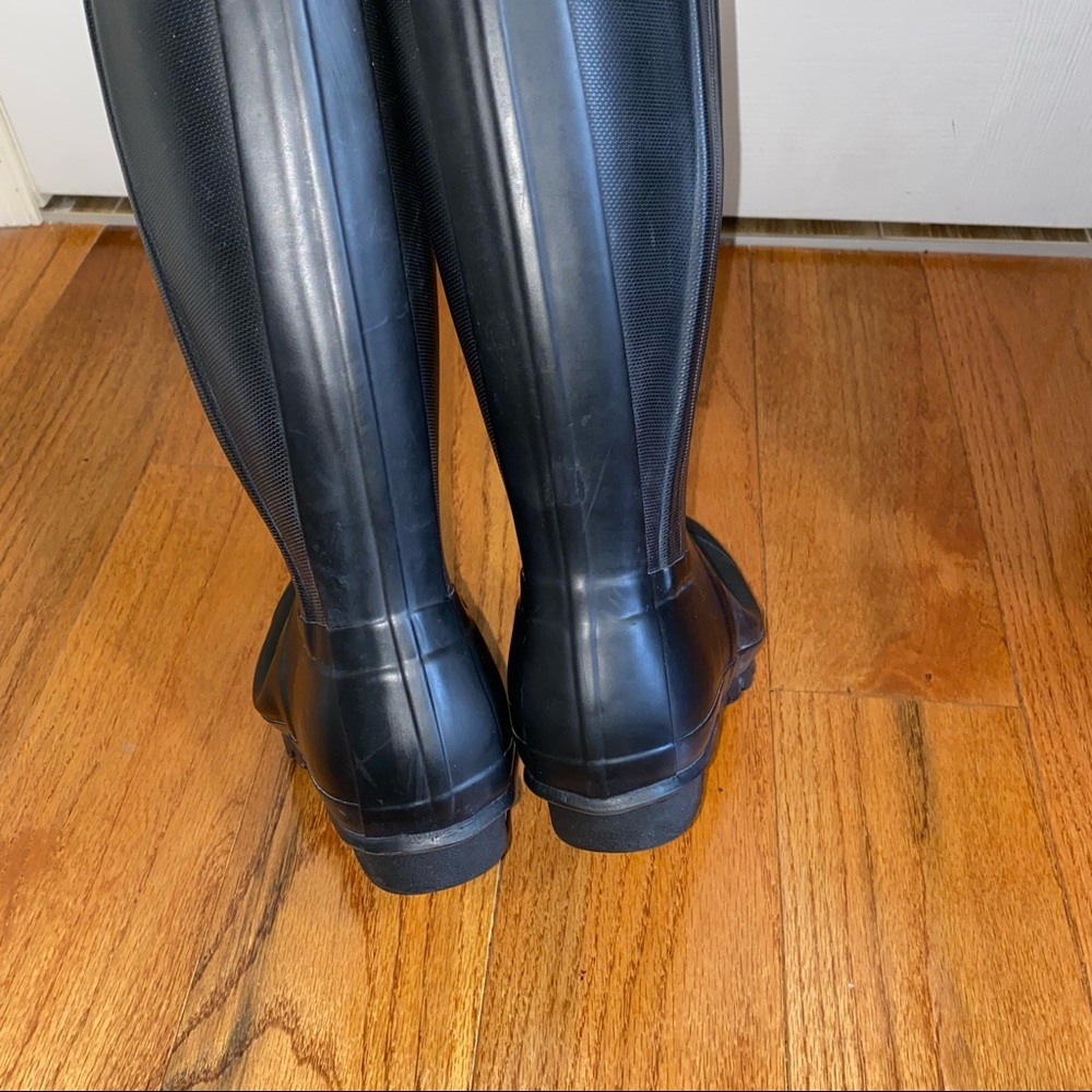 HUNTER WOMEN’S Navy Matte TALL RAIN BOOTS SIZE 8 - Picture 7 of 13
